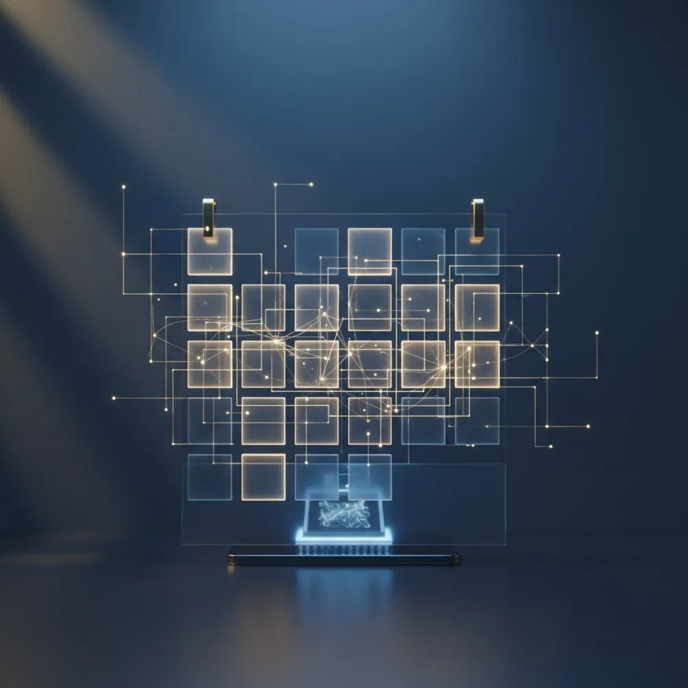 Ilustración de comunicación corporativa uniendo las áreas interna y externa de una empresa